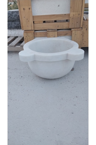 Beyaz Mermer Hamam Kurnasi Banyo Taşi Beyaz