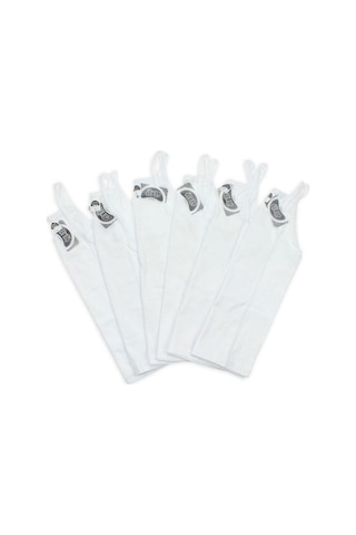 Gümüş Iç Giyim Ip Askılı Kız Çocuk Atlet 6 Lı Paket