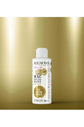 Aquacool Trend Su Bazlı Akrilik Dönüşüm Boyası Metalik Renk 902 Altın Gold 120ml Çok Renkli Aquacool Trend Su Bazlı Akrilik Dönüşüm Boyası Metalik Renk 902 Altın Gold 120ml Çok Renkli