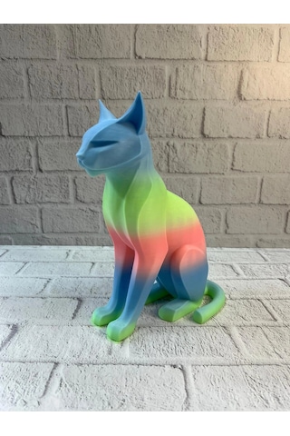 Açık Rainbow Kedi Biblo Modern Salon Ve Raf Dekoru