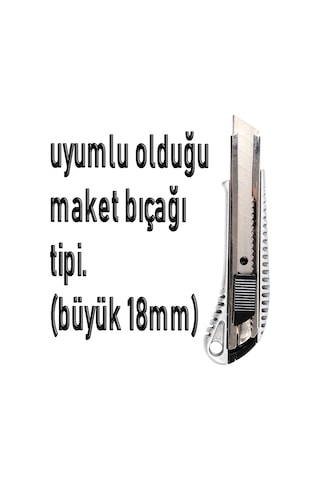 Elka Maket Bıçağı Yedeği 10Lu Paket Geniş 18MM Kalın Maket Ağzı