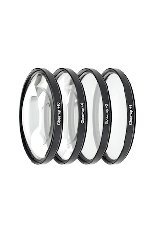 77mm Close-up Filtre Seti, +1, +2, +4 Ve +10 Diopter Değerlerinde Dört Optik Cam Filtreden Oluşur. Makro Lens Kullanmadan Yakın Çekim Yapmanızı Sağlar. Tüm 77mm Filtre Dişli Objektiflerle Uyumlud Diğer