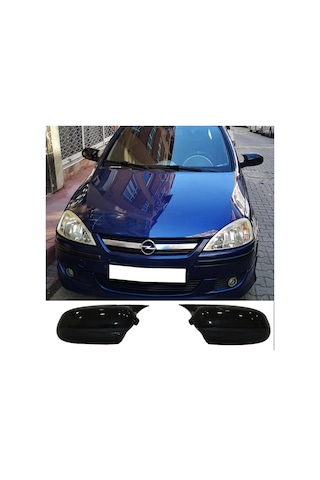 Opel Corsa C Batman Yarasa Ayna Kapağı Parlak Siyah Abs 2000 2001 2002 2003 2004 2005 2006