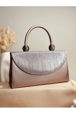 Elora Atelier Elora Glam Gümüş Kapaklı Vizon Çanta Çok Renkli