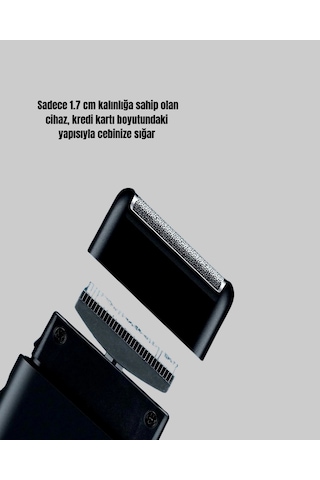 Cosmotex Elektrikli Tıraş Makinesi Çift Başlıklı Ultra İnce Tasarım 8 Saat