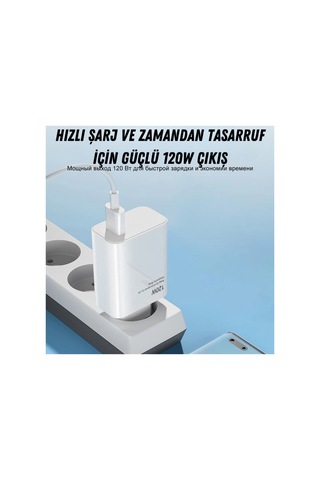 Type-c 120 Watt Hızlı Şarj Aleti Adaptör Hızlı Şarj Kablo Set