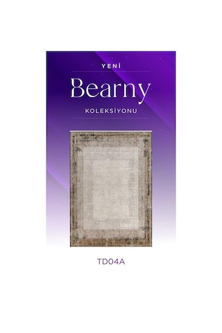 Royal Halı Bearny Td04a Gold Krem Viskon Akrilik Yumuşak Dokulu Modern Halı