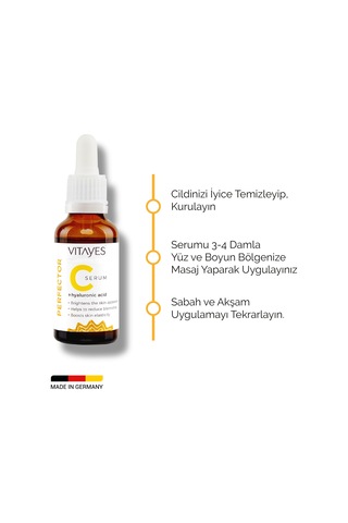 Vitayes Vitamin C + Hyaluronik Asit Serum 2 x 30 ML