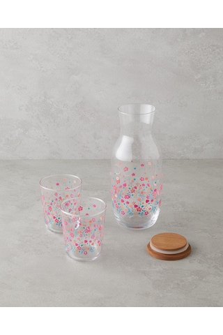English Home Auro Cam 3 Parça Su Takımı 1000 Ml + 315 Ml Renkli Çok Renkli