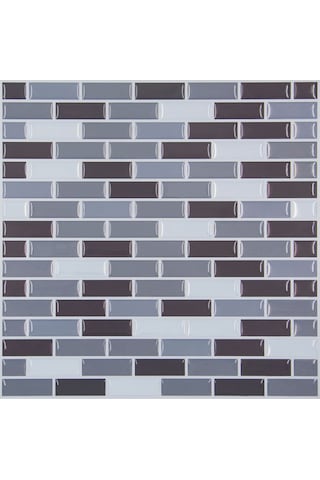 Dianziye 3d Pet Duvar Sticker Doğal Tuğla Desenli, Formaldehit Ve Koku Yok, Dıy Kolay Kurulum, Isı Ve Nem Direnci, Temizliği Kolay Dekoratif Duvar Kaplama Çok Renkli