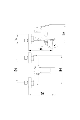 Creavit Luna Banyo Bataryası LN2500