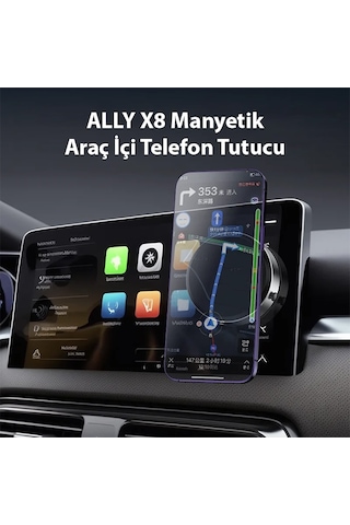 Ally X8 Magsafe Manyetik Araç İçi Telefon Tutucu
