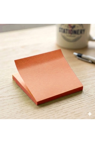 Turuncu Kare Şekilli Posit Yapışkanlı Not Kağıdı Pos İt 76x76 Mm - 1 Adet