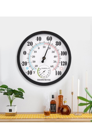 25 Cm Geniş Ekran Ev Termometresi Klasik Renkli Alt