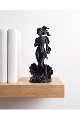 Venüs Heykeli Afrodit Mitolojik Biblo Modern Tasarım Mat Siyah 15 Cm Masa & Kitaplık Süsü Sanatseverlere Ev Hediyesi 15cm