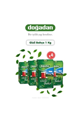 Doğadan 4 Adet Dökme Çay Gizli Bahçe 1 Kg Ve Rosie