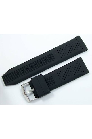 Lacost Model Silikon Saat Kordonu Siyah 18Mm Slikon Kordon Kolçak