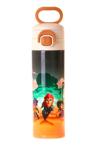 Kaukko Kids 520 Ml Aviator Baskılı Siyah Erkek Çocuk Çelik Termos Matara Çift İçim Kilitli Kapak - L5427
