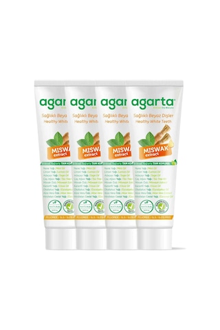 Doğal Misvak Özlü Florürsüz Beyazlatıcı Diş Macunu 100 Ml/130 Gr 4 Paket