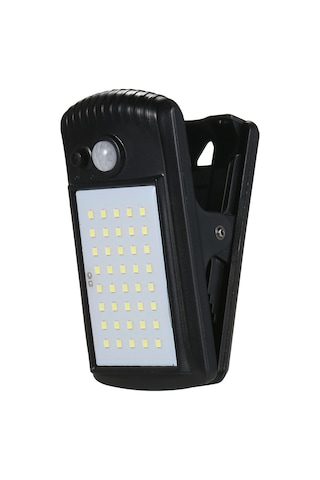 Vkemall Siyah 40 Led Güneş Enerjili Klasik Lambası, Işık Ve Vücut Algılama, 2000mah Batarya, Ip65 Su Geçirmez, 3.5w, Tek Adet
