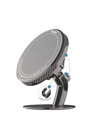 Süper Magnetik Araç Telefon Tutucu Go Des Gd-hd726p 360 Derece Yuvarlak Oynar Başlıklı Siyah