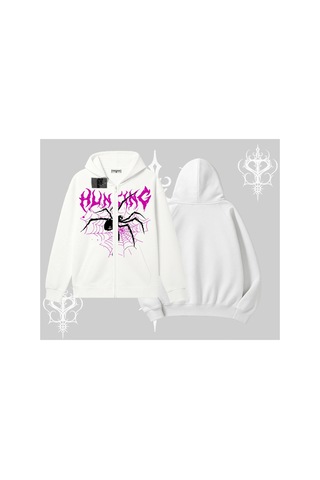 Tarzsokak Beyaz Hırka Sweatshirt Autumn Spider