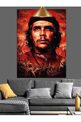 Che Guevara Ünlü Portresi Dekoratif Kanvas - Mdf Ahşap Tablo