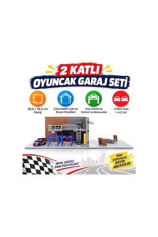 Ve Öfkeli Han'ın Garajı Nano Diorama Seti Gri
