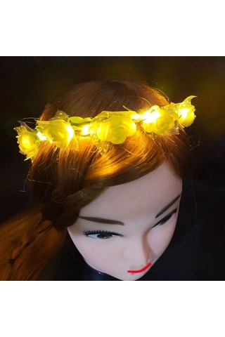 Suofeng Turuncu Islak Işık Led Sarımsak Çiçekli Sarmaşık Taç 9 Adet, Hızlı Yavaş Sürekli Aydınlatma, El Yapımı Diğer