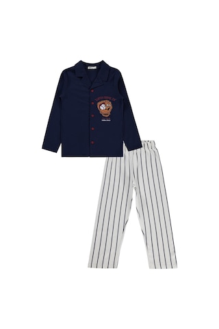 Civil Boys Önü Düğmeli 6-9 Yaş Pijama Takımı - Lacivert