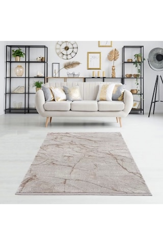 Breda Modern Salon Ve Oturma Odası Halısı - Krem Krem