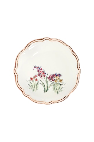 Porser Porselen Amber Pasta Takımı 22cm 6 Kişilik 6 Parça Çok Renkli