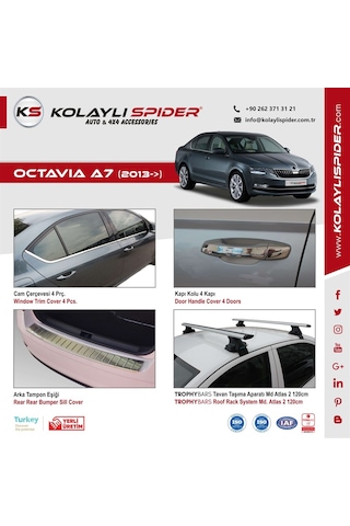 Skoda Octavia A7 Ön Tampon Çıtası Krom Mk.sız Kasa 2013-2017