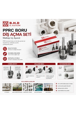 2pcs Pprc Boru Diş Açma Matkap Uç Aparat 5250