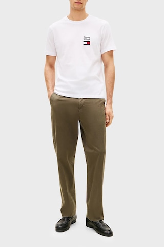 Tommy Hilfiger Erkek T Shirt Mw0mw42367 Ybr Beyaz Beyaz