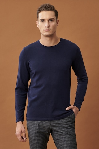 AC&Co / Altınyıldız Classics Altinyildiz Classics Erkek Lacivert Standart Fit Normal Kesim Bisiklet Yaka Desensiz Basic Triko 4A4921100076LACXXL Lacivert