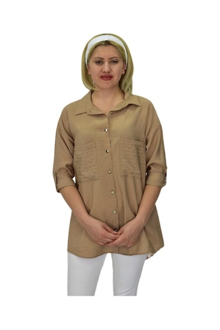 Kadın Cep Taşlı Ayrobin Gömlek Bgl-st03699 001