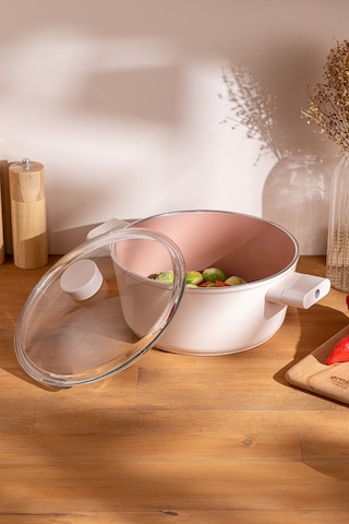 Emsan Swiss Crystal Derin Tencere Pembe 20 CM