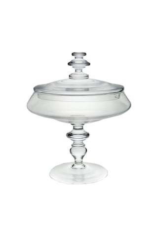 Paşabahçe El İmalatı Kristal Ayaklı Servis Tabak, Şekerlik, Fanus, Drajelik 92476 - Şeffaf