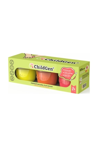 3'lü 125gr Oyun Hamuru Seti 3x125gr Pembe-turuncu-sarı
