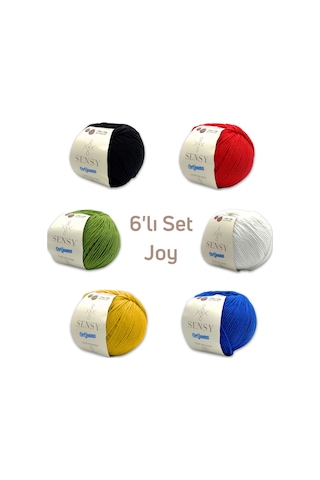 Sensy Orijeans Joy 6 Adet 50gr Baby Soft Cotton Amigurumi Ve Punch Ipi