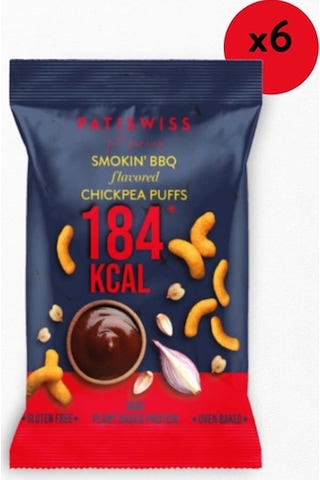 Tütsülenmiş Barbekü Aromalı Nohut Cips Seti 6 Adet