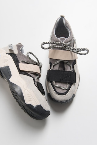 Luvishoes Luvi Shoes Lulen Siyah Vizon Sim Yazılı Cırtlı Kadın Spor Sneakers Siyah