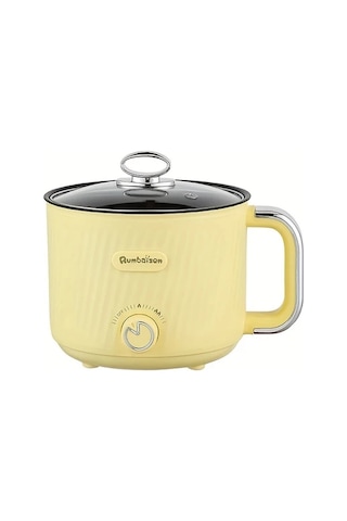 Honeybeeshop 1.8l Kapasiteli Krem Sarı Tek Katmanlı Elektrikli Pişirme Makinesi Zarif Görünüm Kompakt Kapasite Üç Yemek İçin Bakımı Kolay