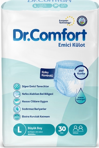 Dr.Comfort Yetişkin Emici Külot Büyük Boy L 30'Lu