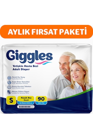 Giggles Yetişkin Bel Bağlamalı Hasta Bezi Small 3 x 30'Lu