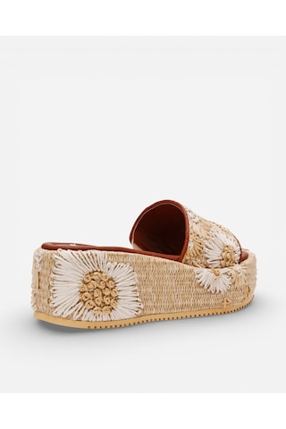 Steve Madden Decor-emb Natural Kadın Bej Sandalet Decor-emb