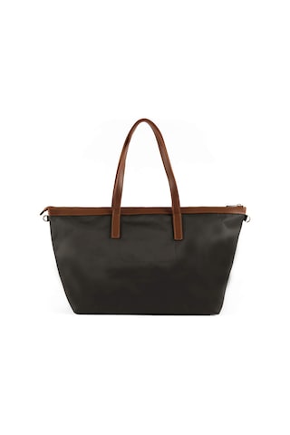 Faik Sönmez Suni Deri Detaylı Tote Bag Çanta Büyük W26cnt008 Uw26cnt00854 Haki