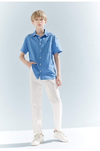 DeFacto Erkek Çocuk Carrot Fit Standart Paça Keten Görünümlü Pantolon E5828A825SMER238