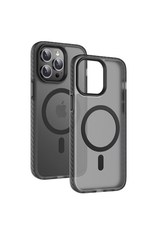 Apple Uyumlu iPhone 14 Pro Kılıf Mat Arka Yüzey Wireless Şarj Özellikli Zore Locik Kapak